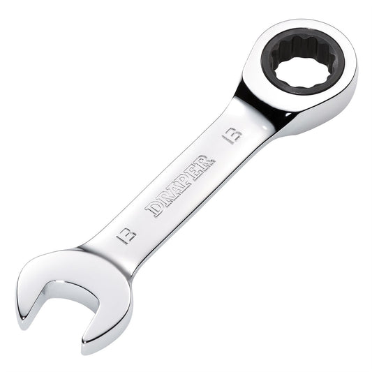 Draper 27891 HI-TORQ® Metric Stubby Ratchet Combination Spanner 13mm Draper