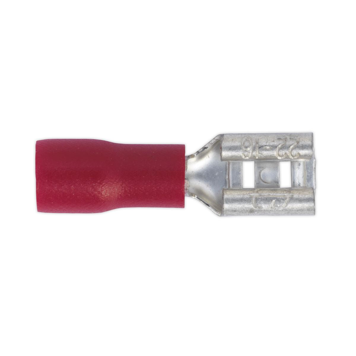 Sealey RT20 Push-On Terminal 4.8mm Female Red Pack of 100 Sealey
