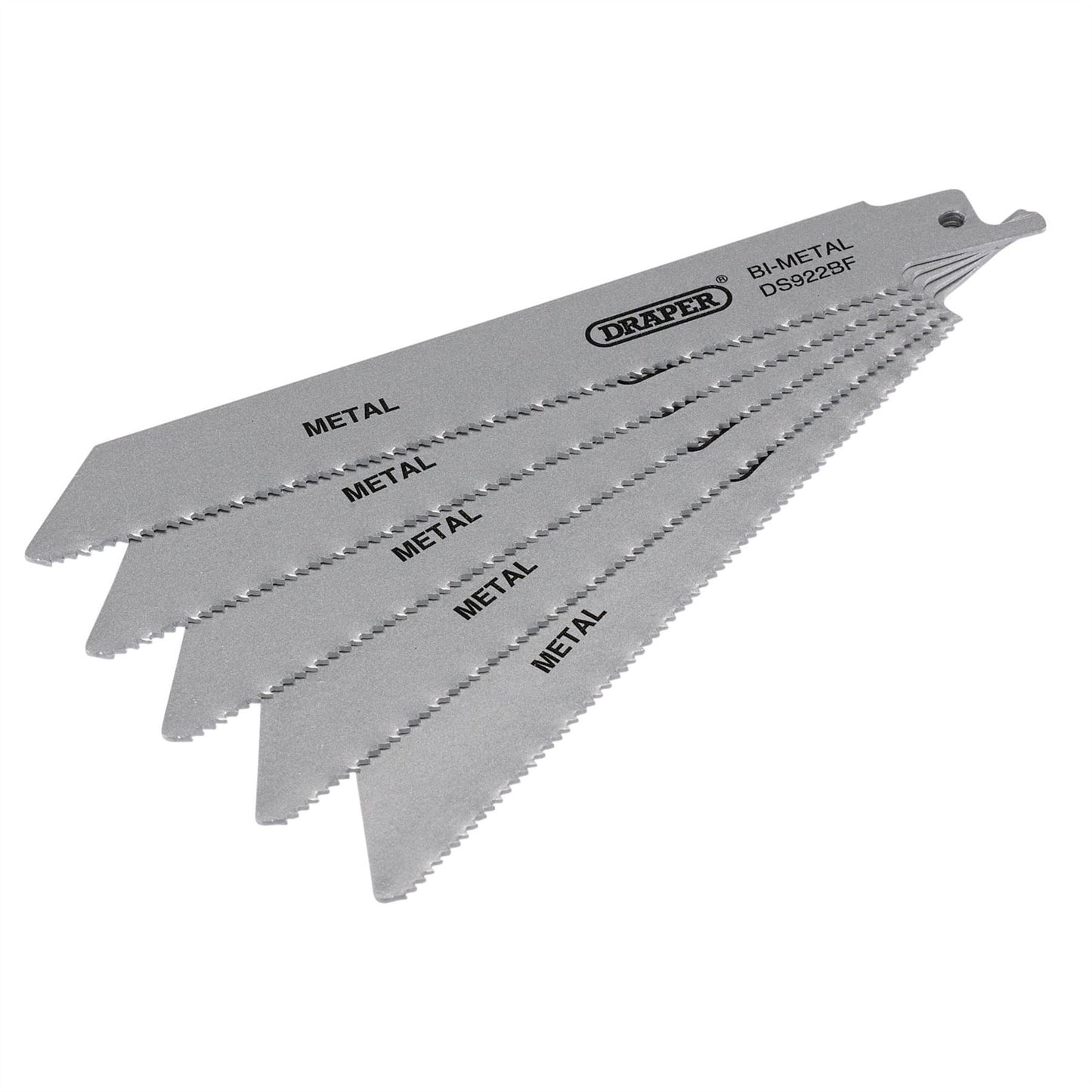 Draper 43459 Bi-metal Reciprocating Saw Blades for Metal 150mm 14tpi Pack of 5 Draper