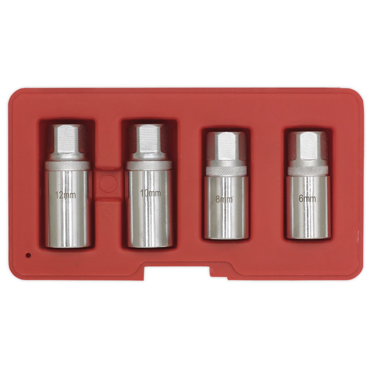 Sealey AK723 Stud Extractor Set 4pc 1/2"Sq Drive Metric Sealey