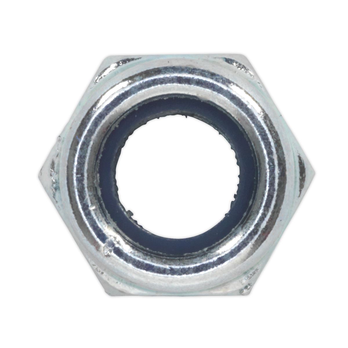 Sealey NLN6 Nylon Locknut M6 Zinc Pack of 100 Sealey