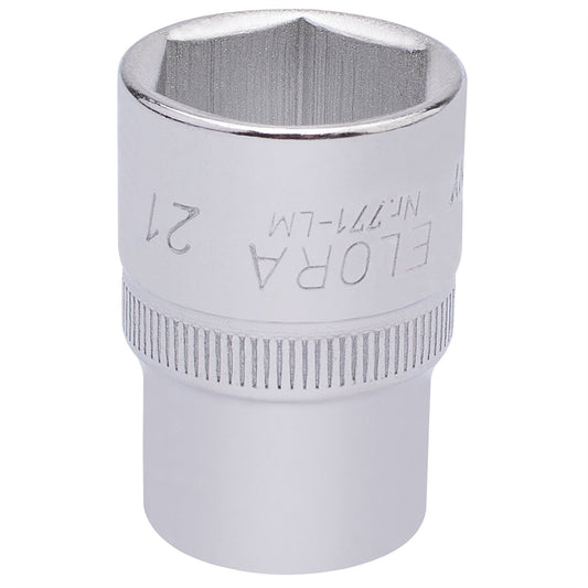 Elora 15310 Hexagon Socket 1/2" Sq. Dr. 21mm Elora