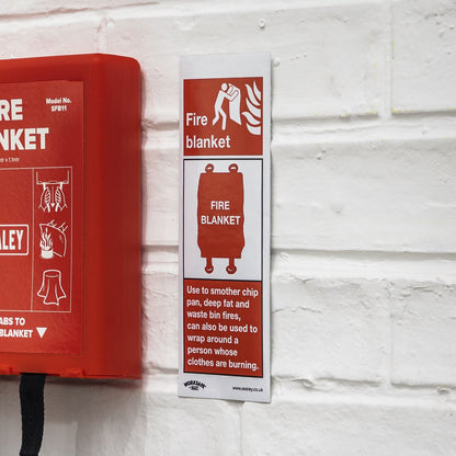 Sealey SS53P1 Safe Conditions Safety Sign - Fire Blanket - Rigid Plastic Sealey