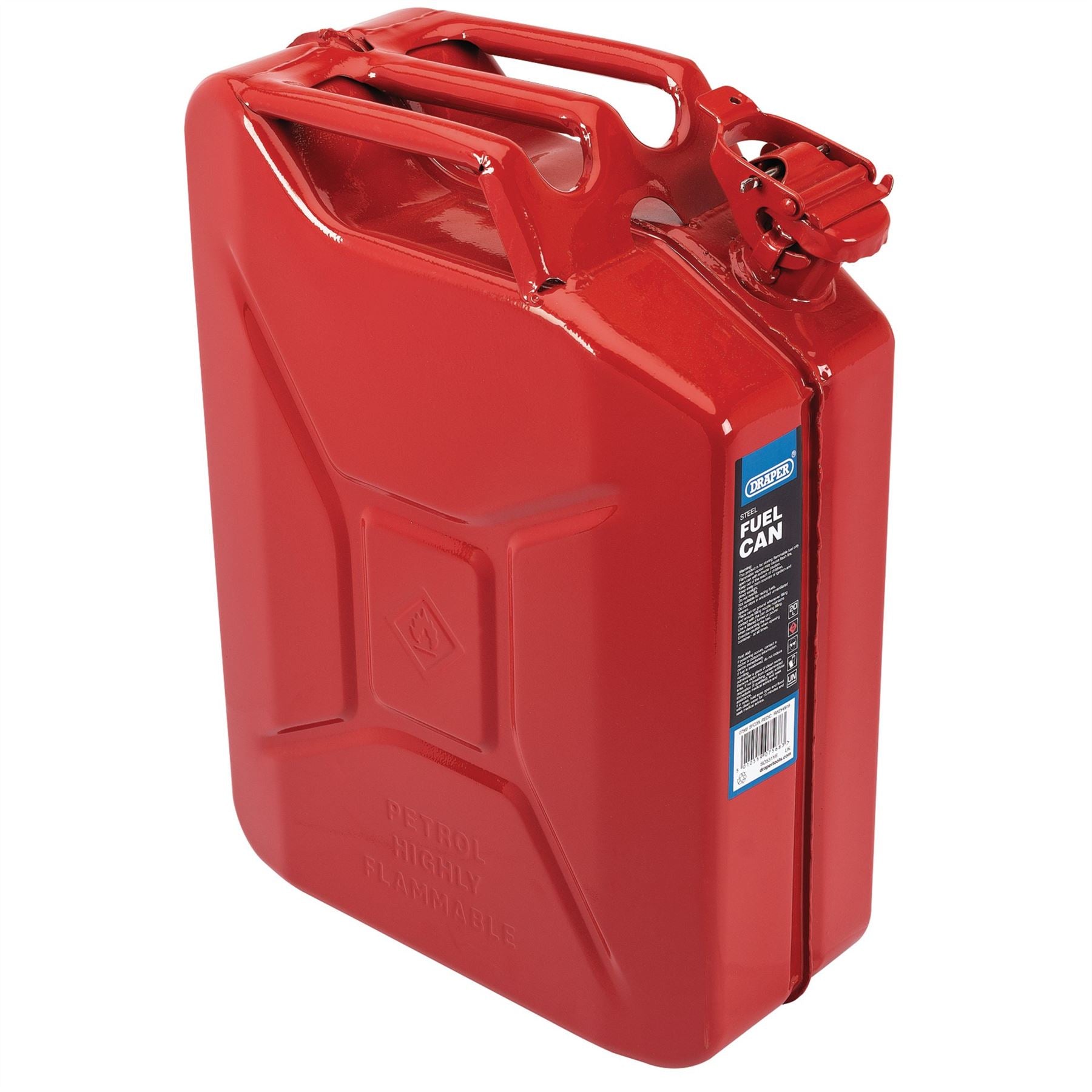 Draper 07568 Steel Fuel Can 20L Red Draper