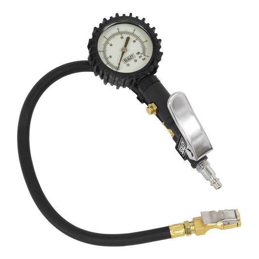 Sealey SA399 Tyre Inflator with Clip-On Connector Sealey