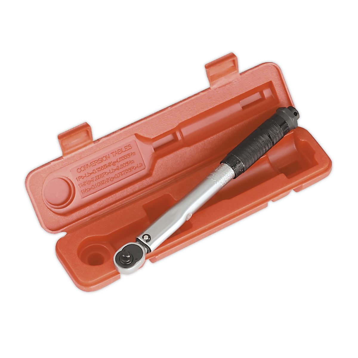Sealey STW101 Torque Wrench Micrometer Style 1/4"Sq Drive 5-25Nm(44-221lb.in) - Calibrated Sealey