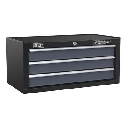 Sealey AP3503TB Mid-Box Tool Chest 3 Drawer with Ball-Bearing Slides - Black/Grey Sealey