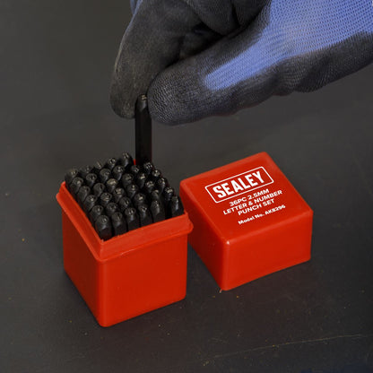 Sealey AK8296 Letter & Number Punch Set 36pc 2.5mm Sealey