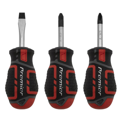 Sealey AK4328 Screwdriver Set 3pc GripMAX® Stubby Sealey