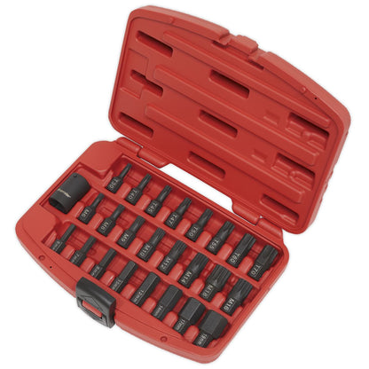 Sealey AK5612 Impact TRX-Star*/Hex/Spline Bit Set 25pc 1/2"Sq Drive Sealey