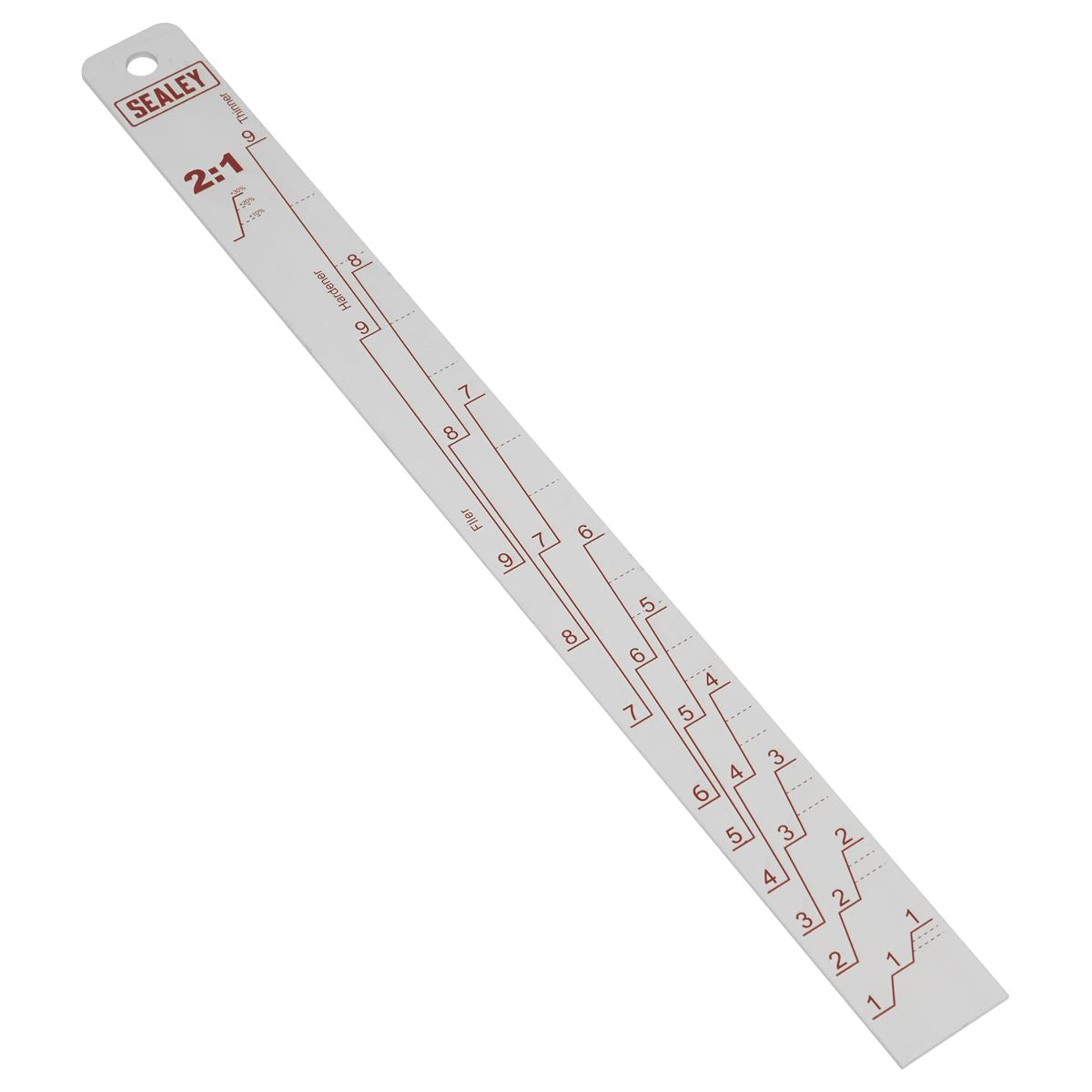 Sealey PA04 Aluminium Paint Measuring Stick 2:1/4:1 Sealey