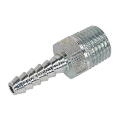 Sealey AC38 Screwed Tailpiece Male 1/4"BSPT - 3/16" Hose Pack of 5 Sealey