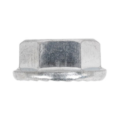 Sealey FN10 Flange Nut Serrated M10 Zinc Pack of 100 Sealey