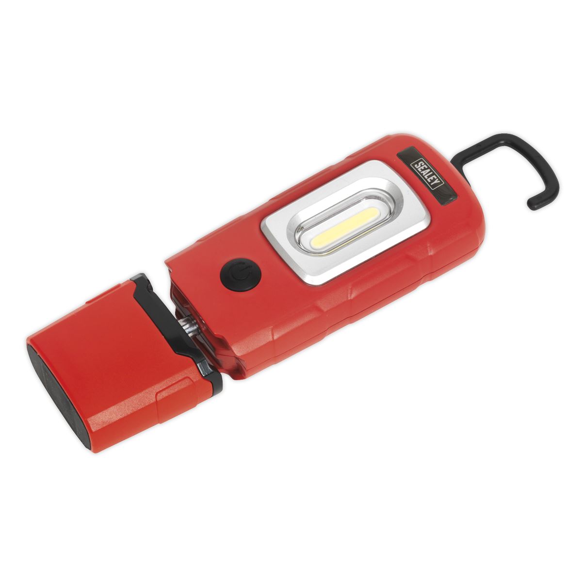 Sealey LED3601R Rechargeable 360° Inspection Light 3W COB & 1W SMD LED Red Lithium-Polymer Sealey