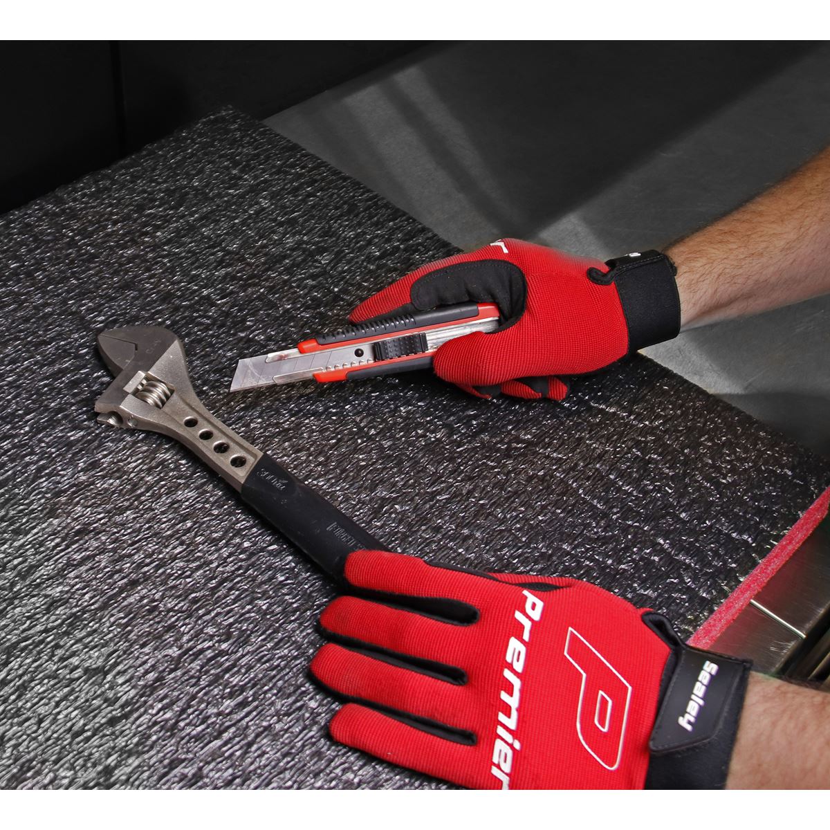 Sealey SF30R Easy Peel Shadow Foam® Red/Black 1200 x 550 x 30mm Sealey