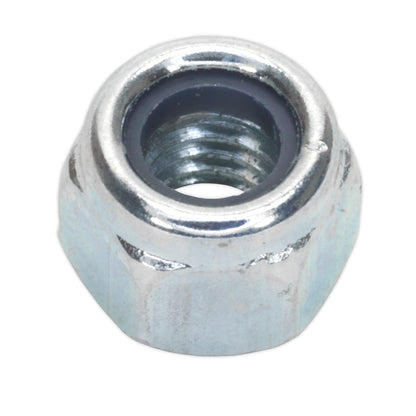 Sealey NLN6 Nylon Locknut M6 Zinc Pack of 100 Sealey