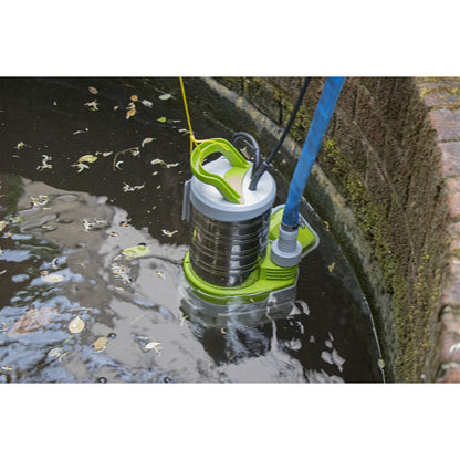 Sealey WPS225P Submersible Stainless Water Pump Automatic Dirty Water 225L/min 230V Sealey