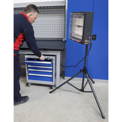 Sealey CH30S Ceramic Heater with Tripod Stand 1.4/2.8kW 230V Sealey