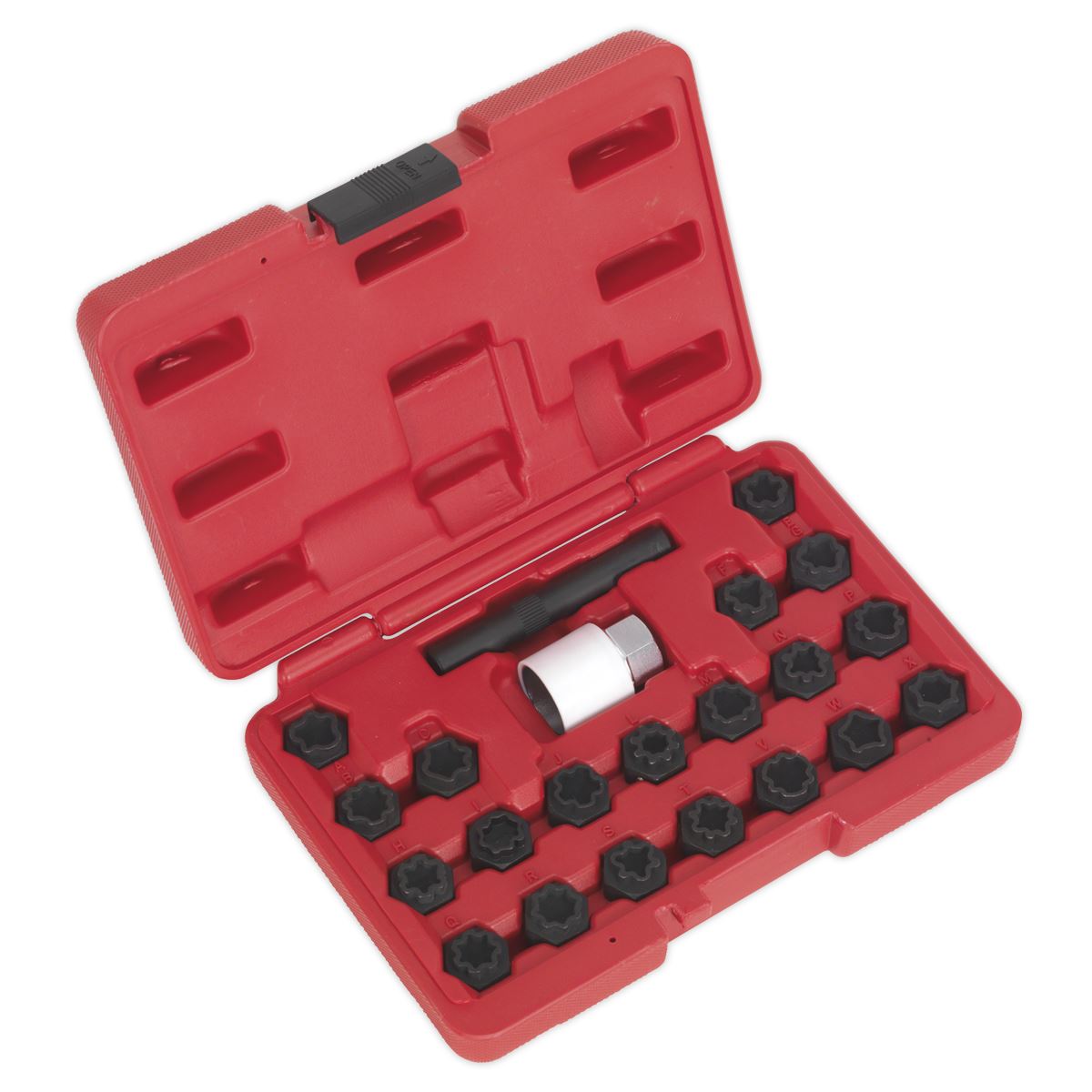 Sealey SX206 Locking Wheel Nut Key Set 22pc - Audi Sealey