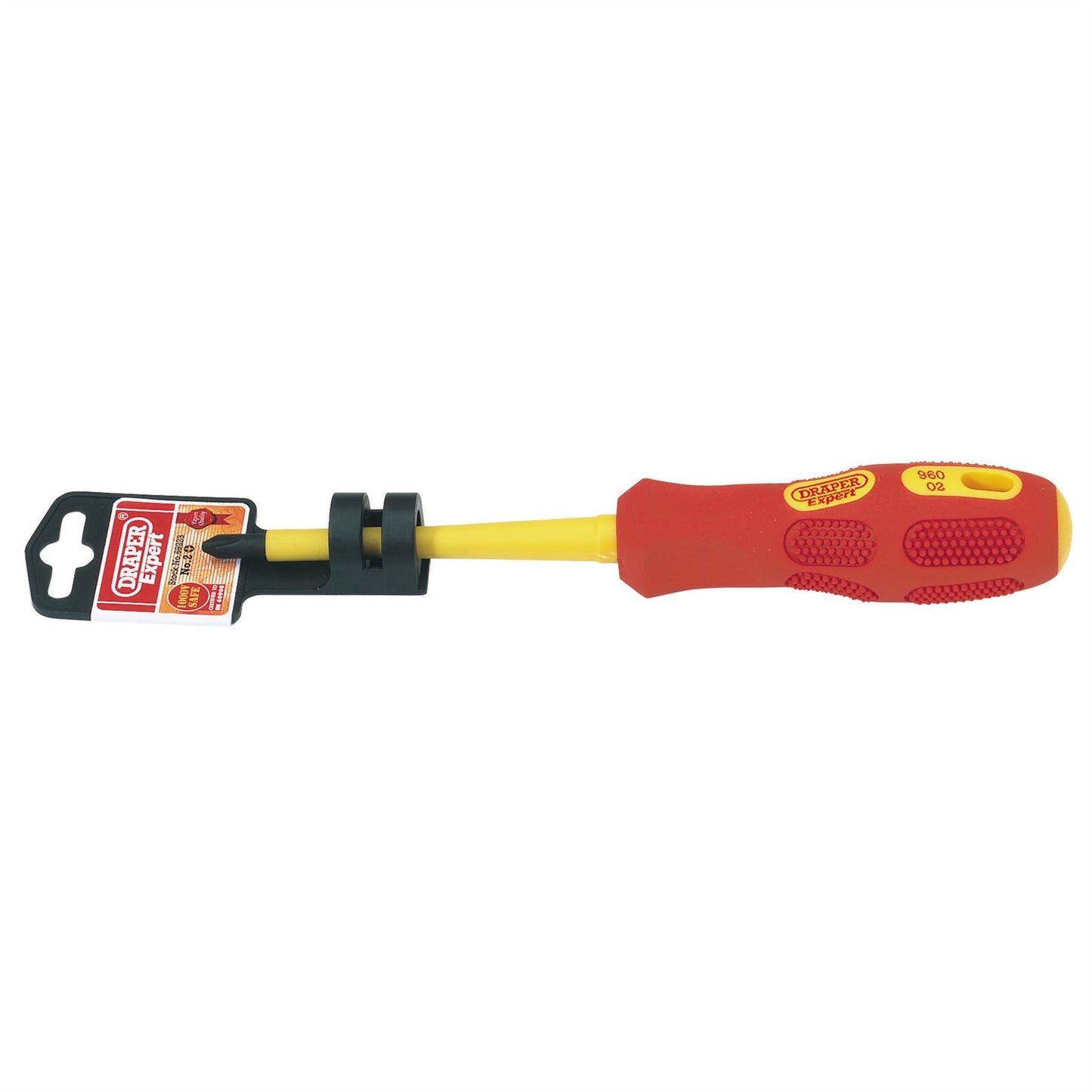 Draper 69223 VDE Approved Fully Insulated Cross Slot Screwdriver No.2 x 100mm Draper