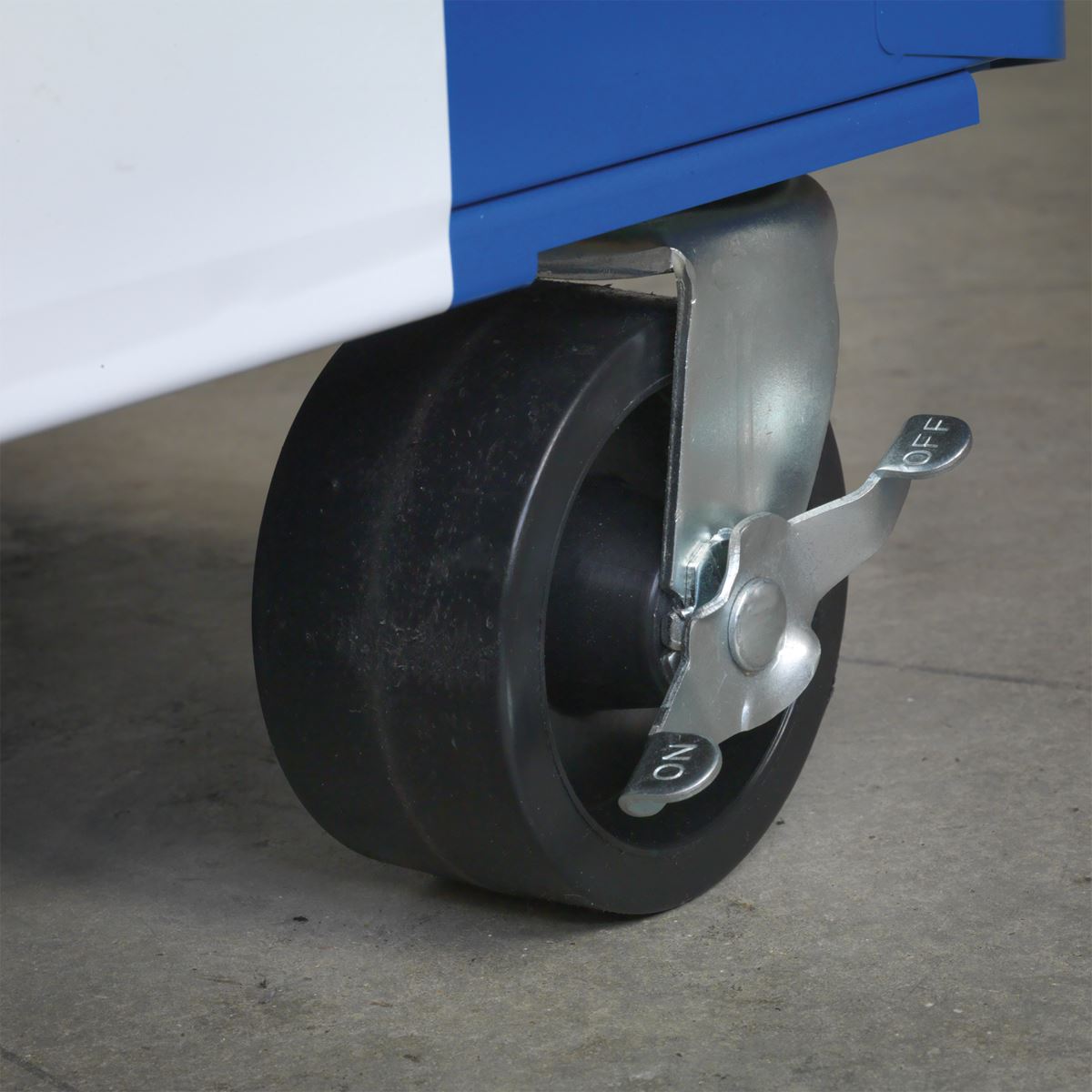 Sealey AP28COMBO2BWS Retro Style Topchest Mid-Box Tool Chest & Rollcab Combination 10 Drawer Blue/White Stripes Sealey