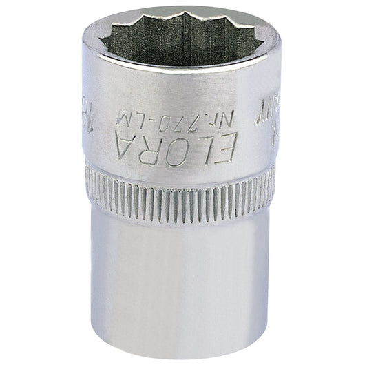 Elora 24632 Bi-Hexagon Socket 1/2" Sq. Dr. 18mm Elora