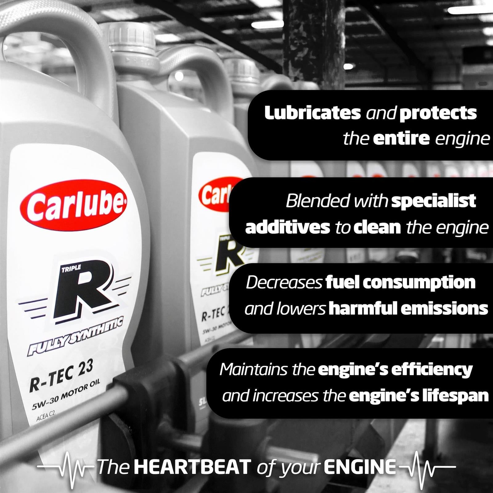 Carlube Triple R 5W30 Fully Synthetic Engine Oil 5L Long Life Motor Car Petrol Diesel Carlube