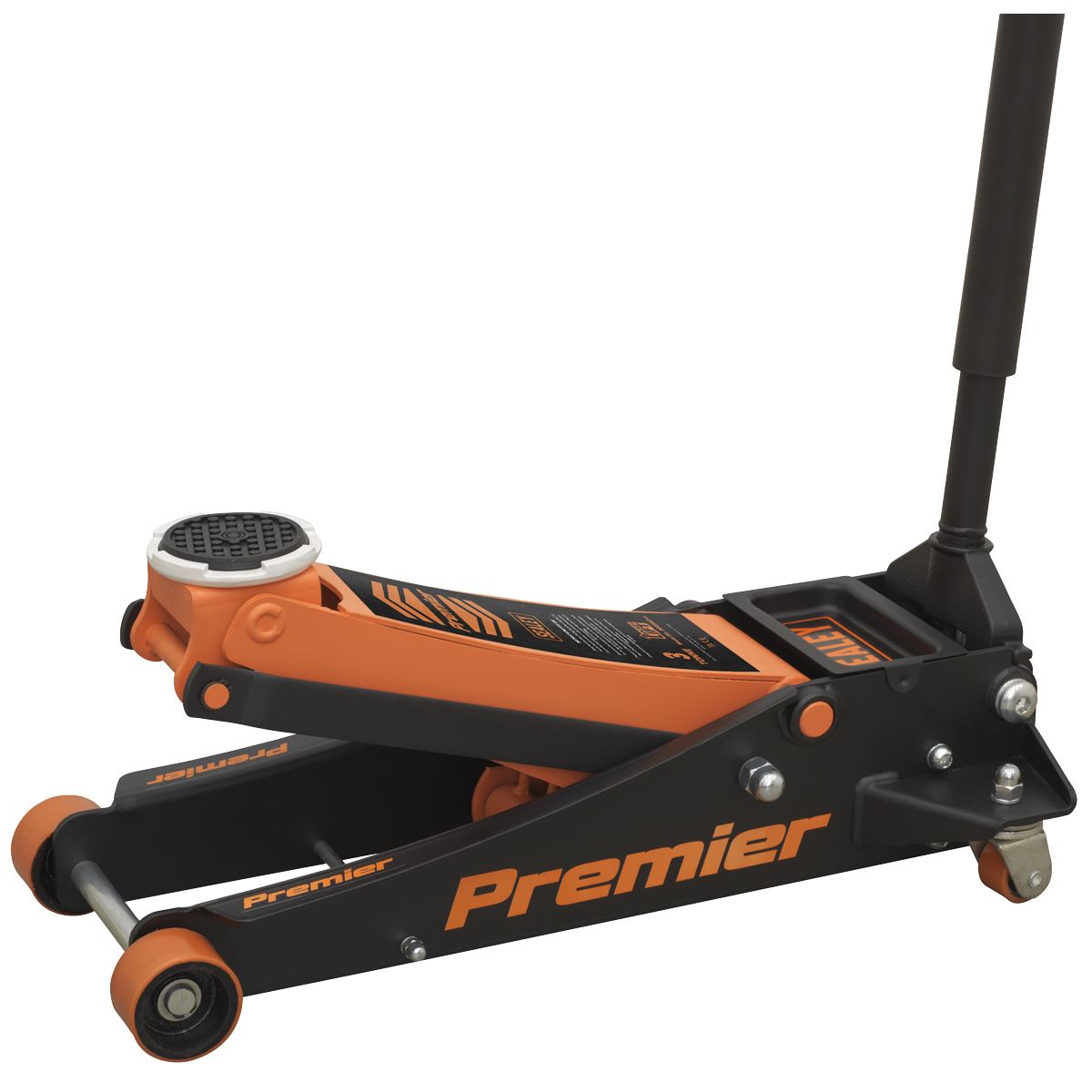 Sealey 3040AO Premier Low Profile Trolley Jack with Rocket Lift 3 Tonne - Orange Sealey