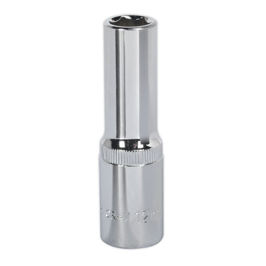 Sealey SP1212D WallDrive® Socket 12mm Deep 1/2"Sq Drive Fully Polished Sealey