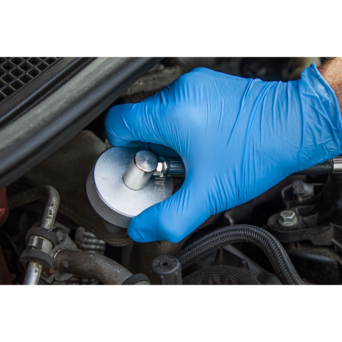 Sealey VS0204C 7pc Brake & Clutch Pressure Bleeder Cap Set Sealey