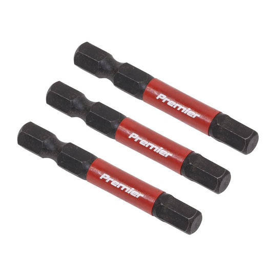 Sealey AK8239 Hex 6mm Impact Power Tool Bits 50mm - 3pc Sealey