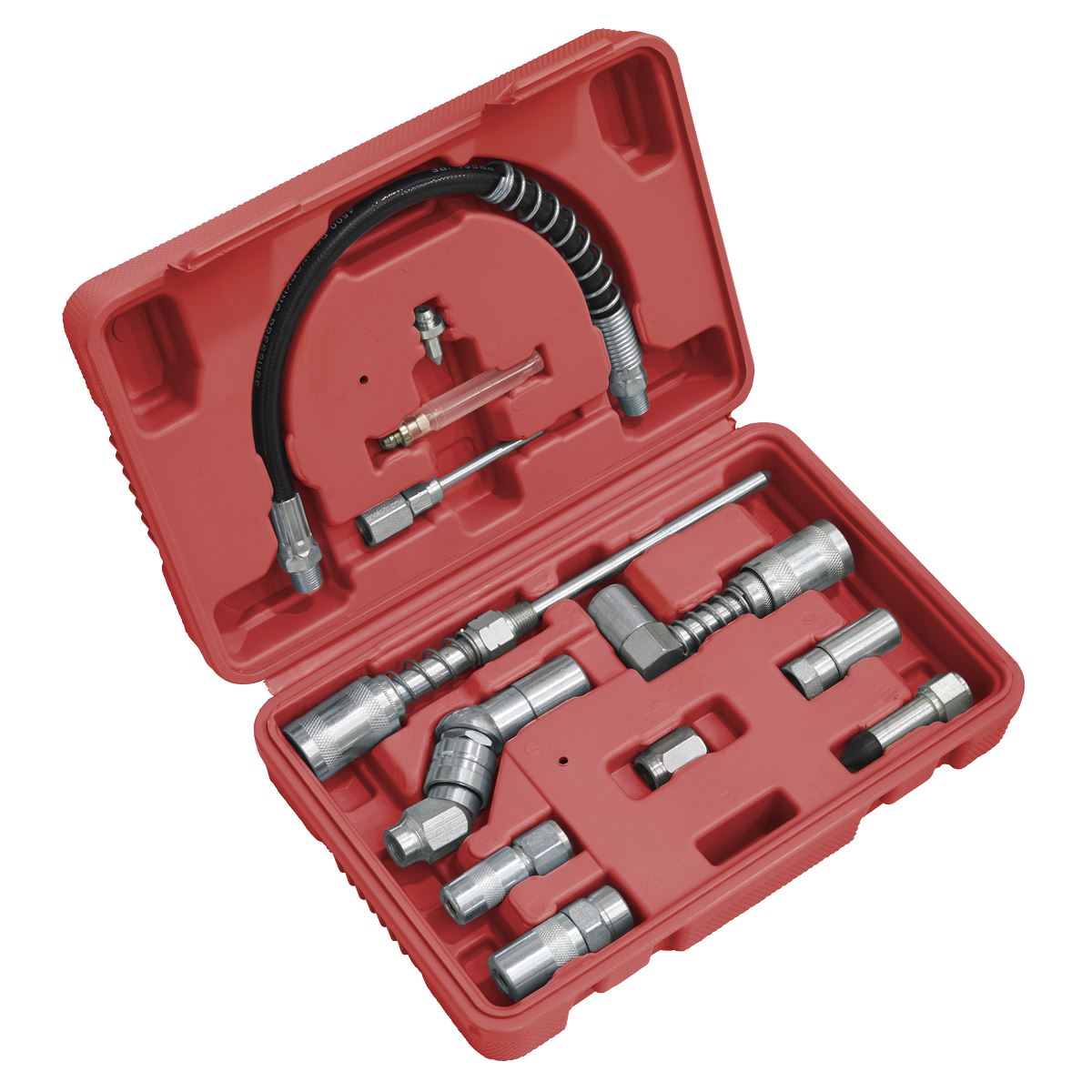 Sealey AK4482 Grease Gun Adaptor Kit 12pc Sealey