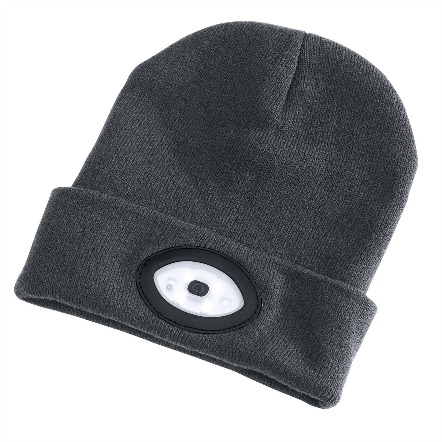 Draper 99522 Beanie Hat with Rechargeable Torch One Size 1W 100 Lumens Grey Draper