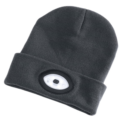 Draper 99522 Beanie Hat with Rechargeable Torch One Size 1W 100 Lumens Grey Draper