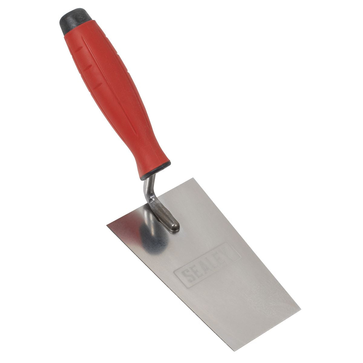 Sealey T1208 Stainless Steel Filler Trowel  - Rubber Handle - 140mm Sealey