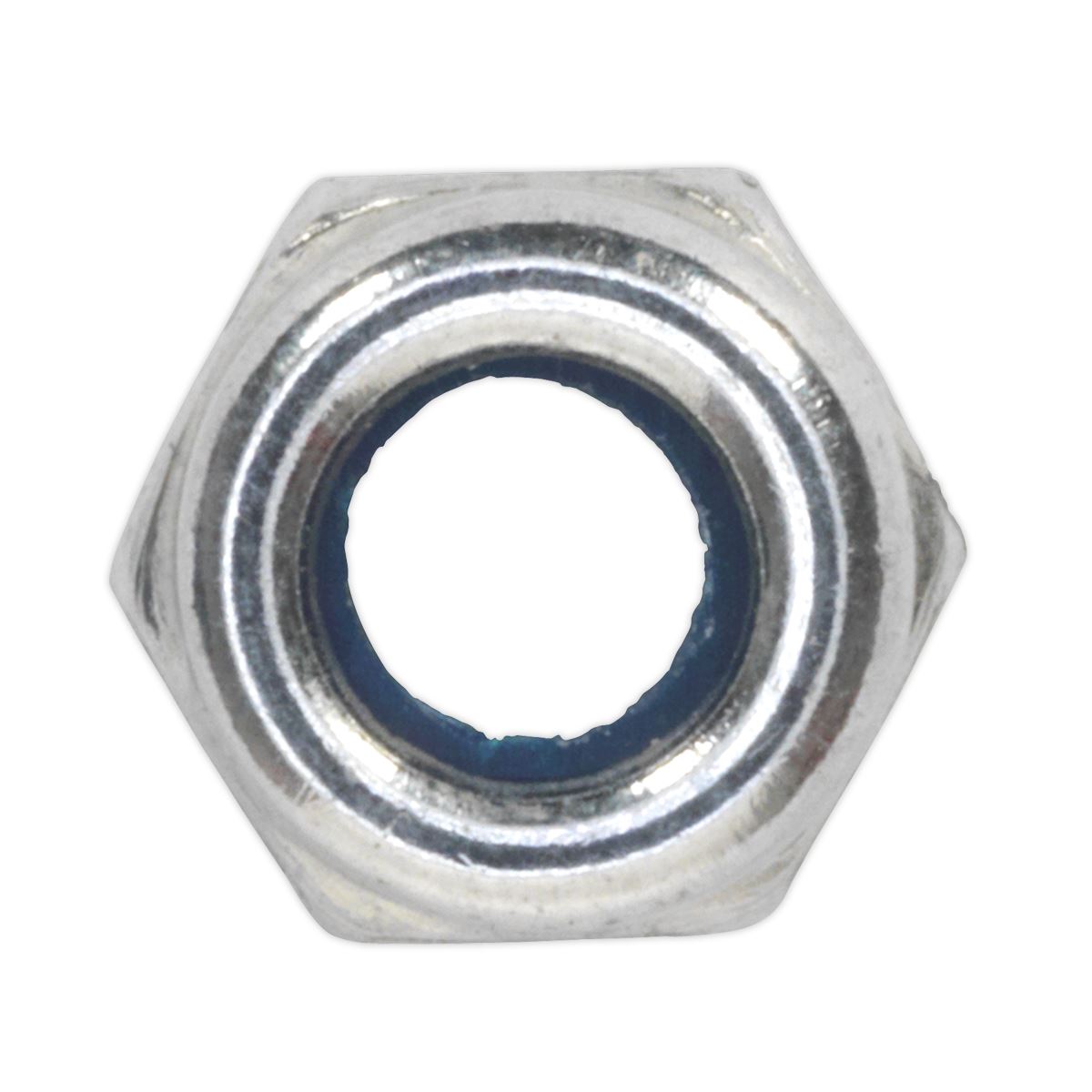 Sealey NLN4 Nylon Locknut M4 Zinc Pack of 100 Sealey