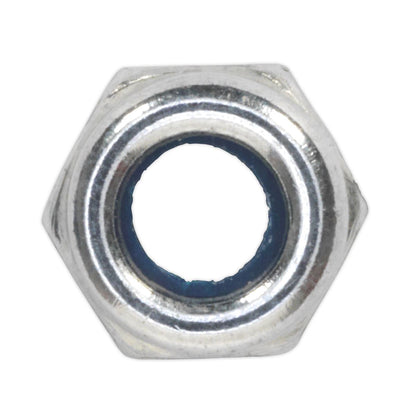 Sealey NLN4 Nylon Locknut M4 Zinc Pack of 100 Sealey