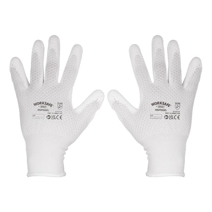 Sealey SSP50XL/B120 White Precision Grip Gloves - (X-Large) - Box of 120 Pairs Sealey