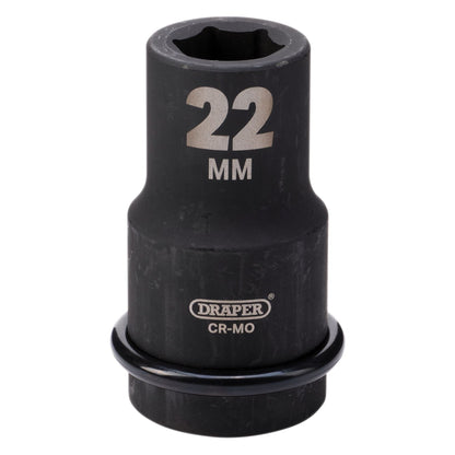 Draper 05137 Expert HI-TORQ® 6 Point Deep Impact Socket 1" Sq. Dr. 22mm Draper