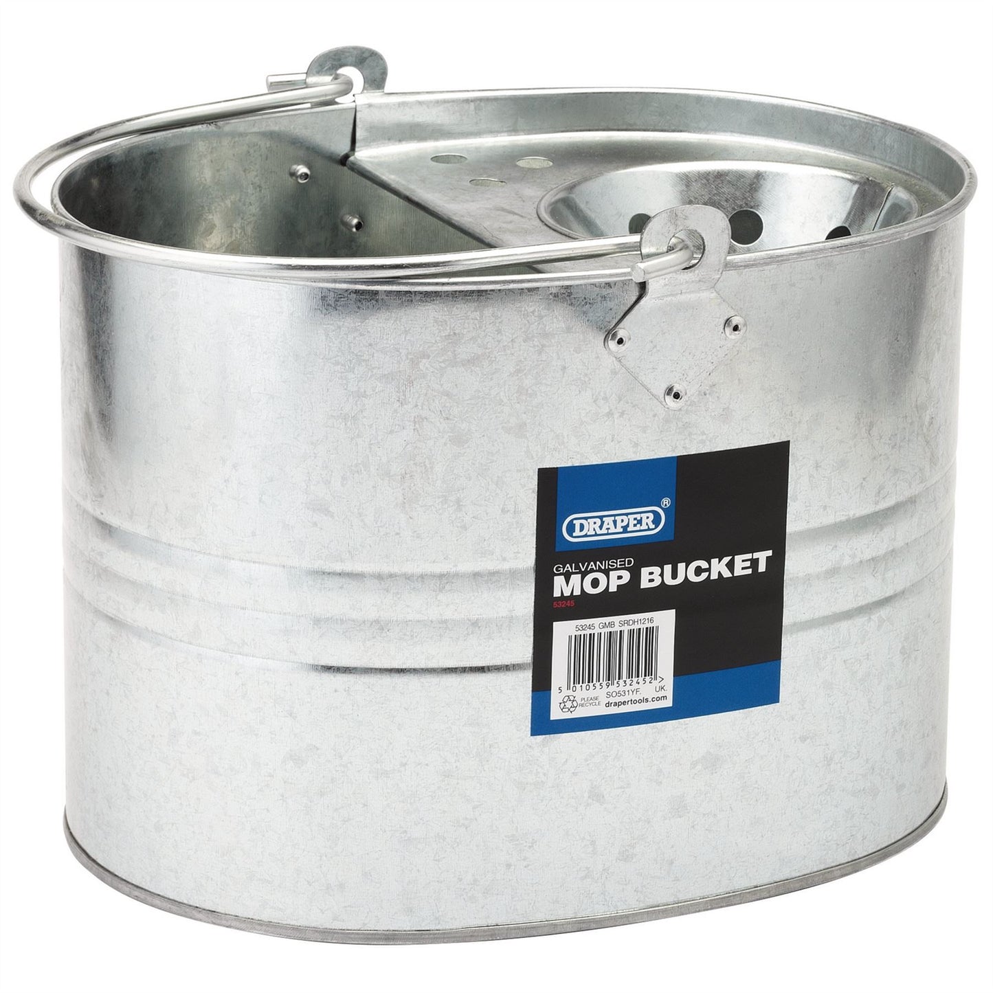 Draper 53245 Galvanised Mop Bucket 9L Draper
