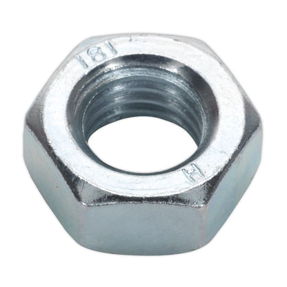 Sealey SN14 Steel Nut DIN 934 - M14 Zinc Pack of 25 Sealey