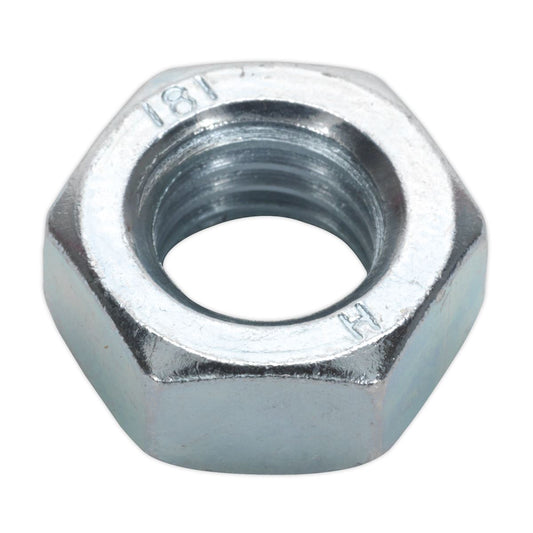 Sealey SN14 Steel Nut DIN 934 - M14 Zinc Pack of 25 Sealey