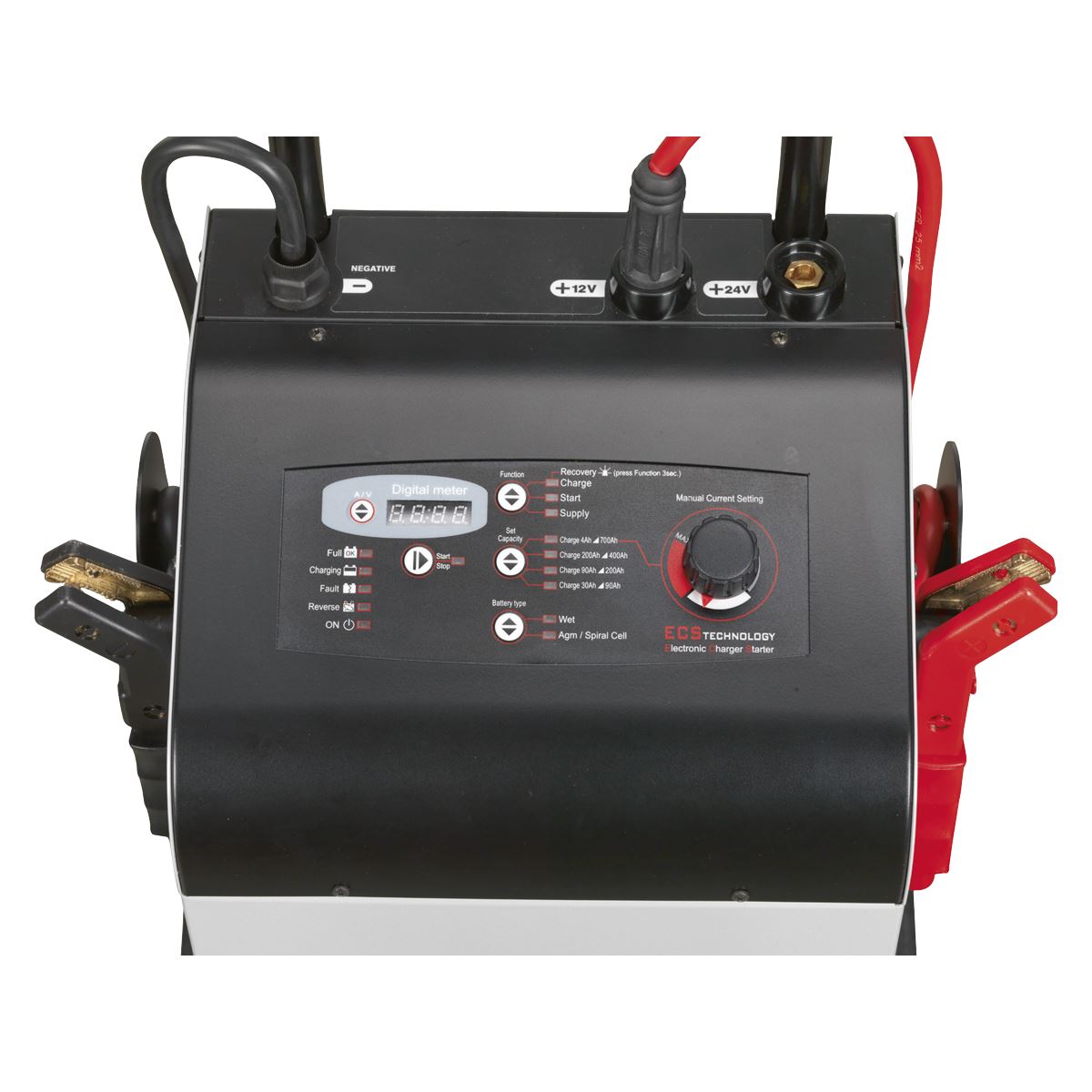 Sealey ECS650 Electronic Charger Maintainer/Starter 100/650A 12/24V Sealey