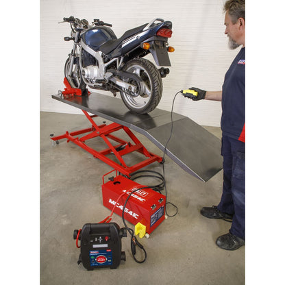 Sealey MC454E 12V Electro/Hydraulic Motorcycle Lift 450kg Capacity Sealey