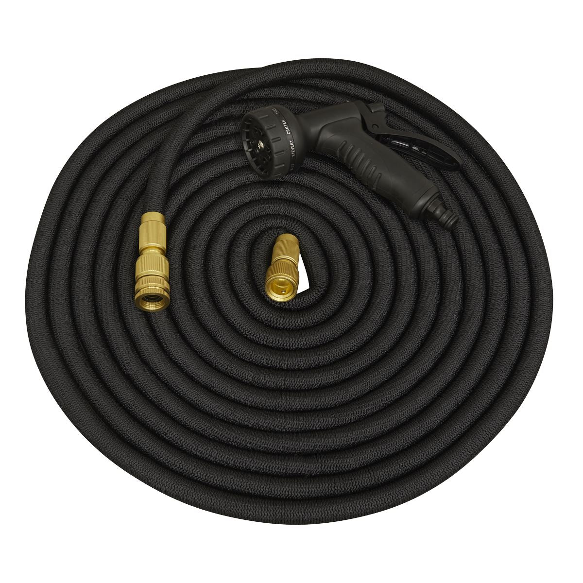 Sealey GH15E Ø17mm Expandable Garden Hose Black 15m Premium Sealey