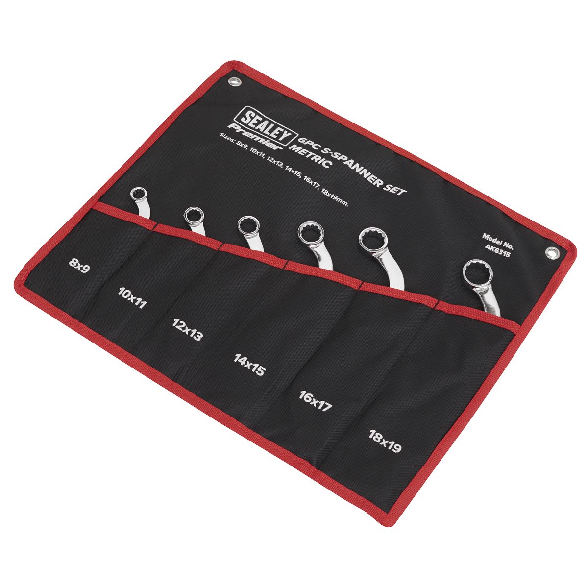 Sealey AK6315 S-Spanner Set 6pc - Metric Sealey