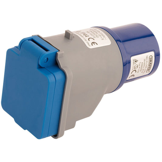 Draper 17574 230V Adaptor with 16A Plug to 13A Socket Draper
