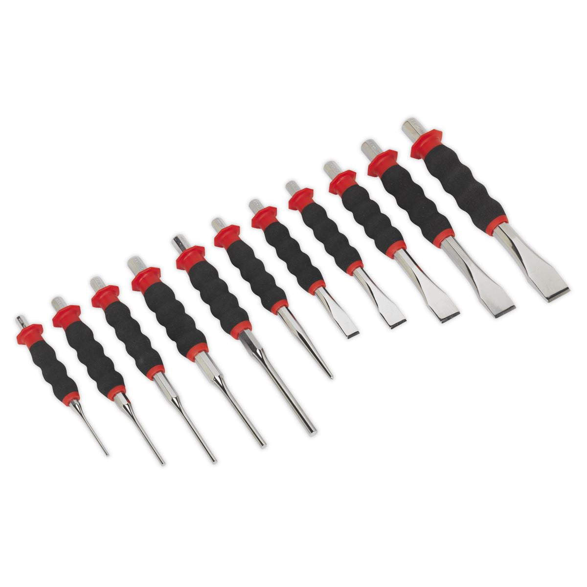 Sealey AK9135 Sheathed Punch & Chisel Set 11pc Sealey