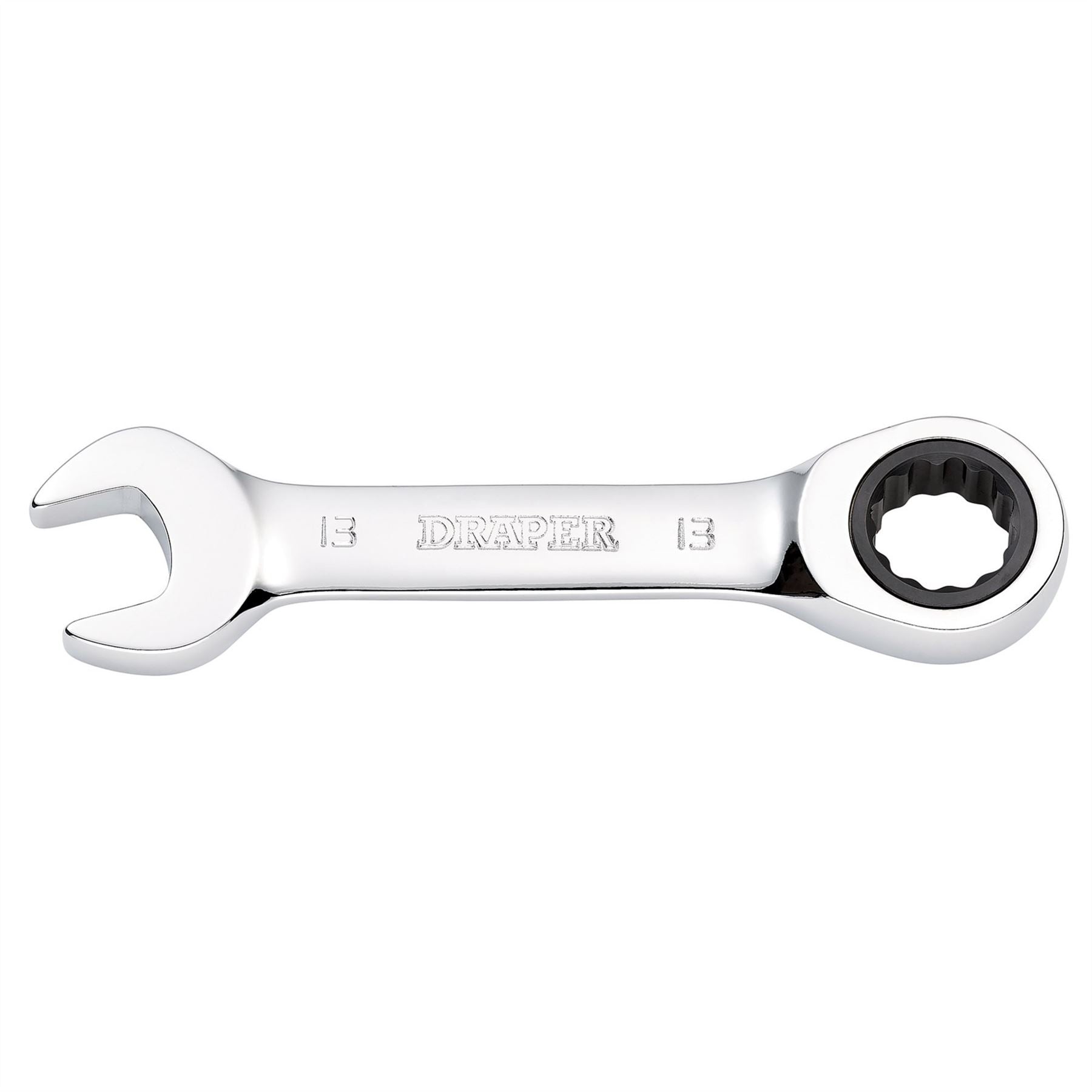 Draper 27891 HI-TORQ® Metric Stubby Ratchet Combination Spanner 13mm Draper
