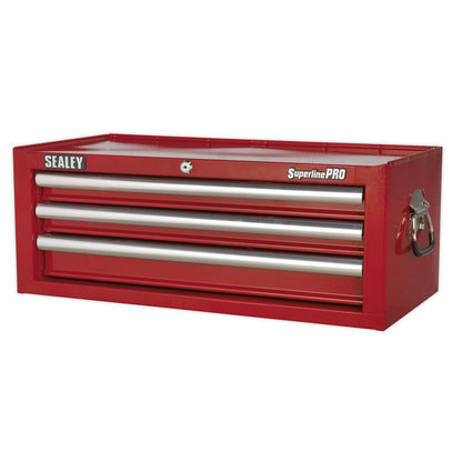 Sealey AP33339 Mid-Box Tool Chest 3 Drawer with Ball-Bearing Slides - Red Sealey